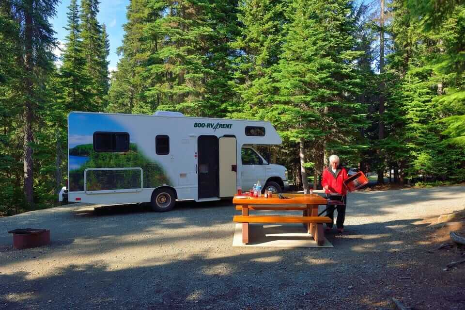 Campingplads i Manning, Canada