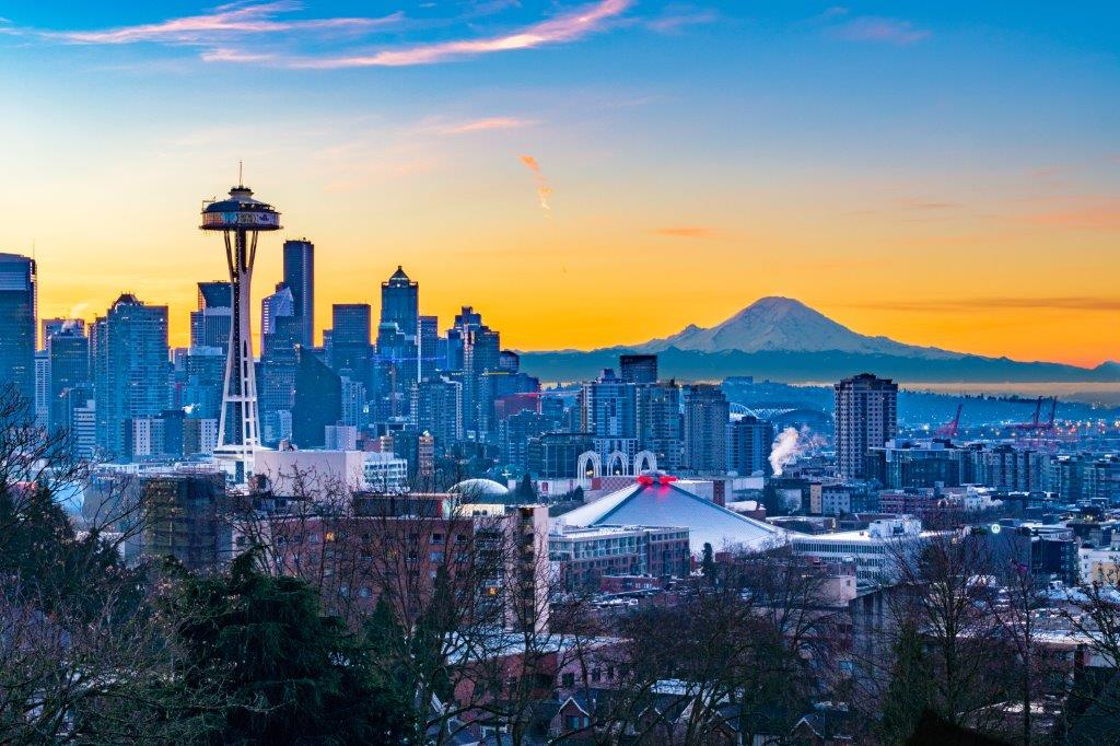 Turen gennem det nordvestlige USA begynder i Seattle.