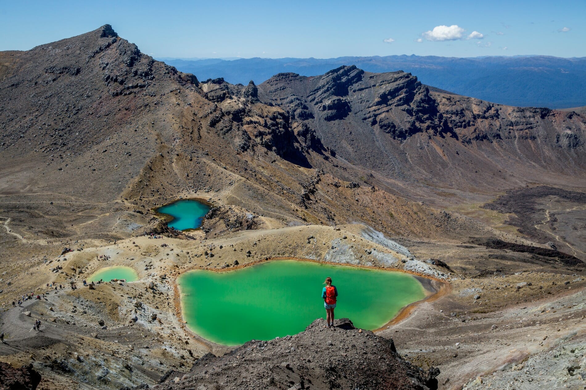 Tongariro National Park byder på øde vulkanske landskaber. Er tiden til det, er det et oplagt sted at tage på vandring.