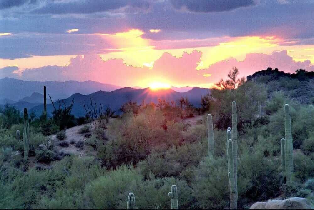 Solnedgang nær Phoenix