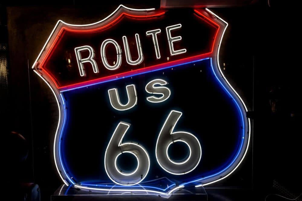 Klassisk skilt på Route 66