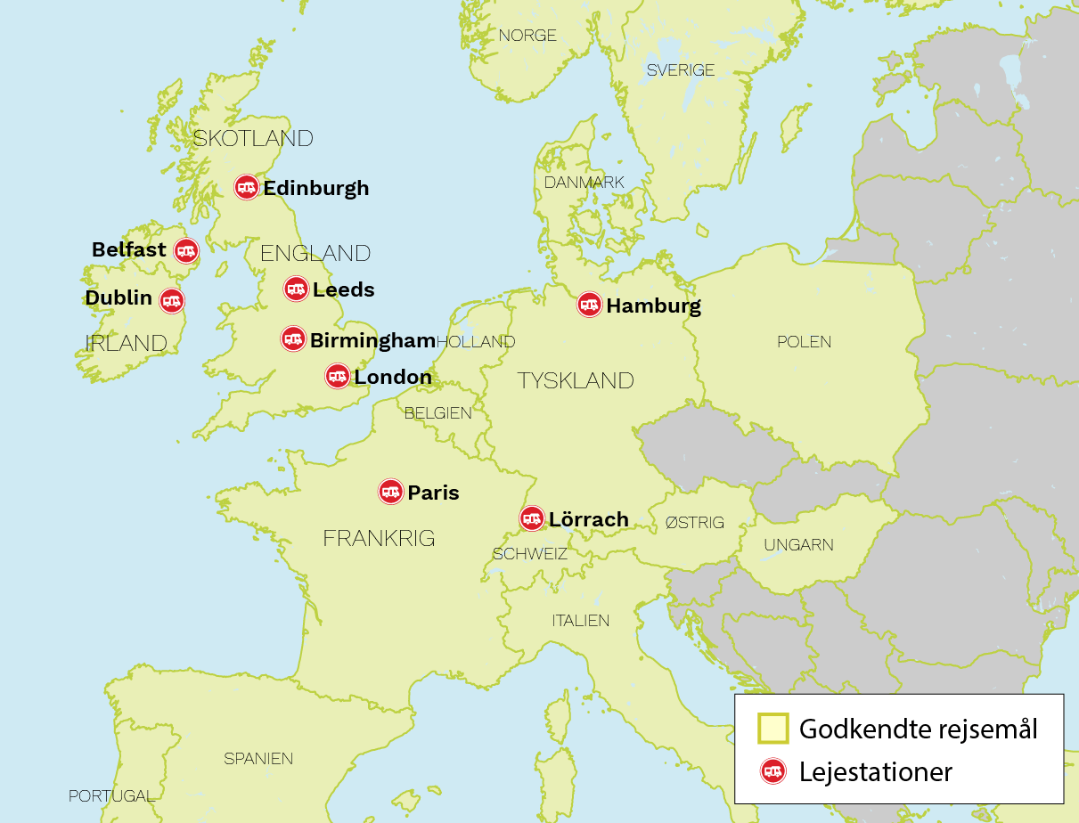 Autocamper stationer i Europa