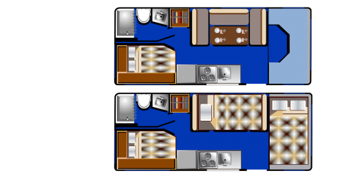C22-24 Road Bear autocamper indretning