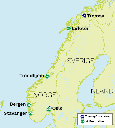 Norge autocamper stationer